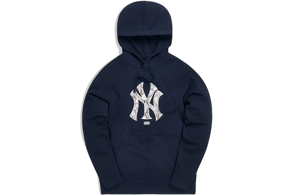 Kith For Major League Baseball New York Yankees Snake Logo Hoodie Navy