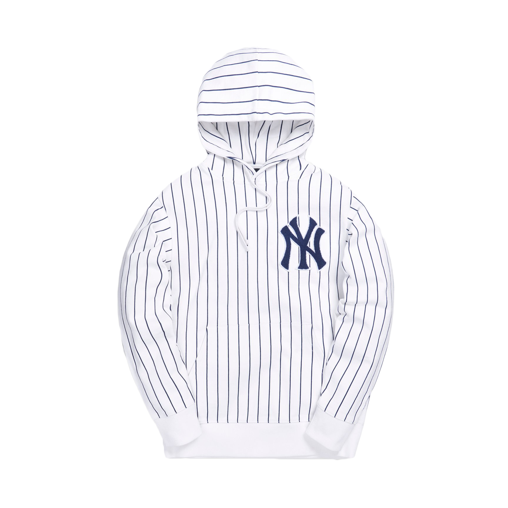 Kith For Major League Baseball New York Yankees Striped Hoodie White