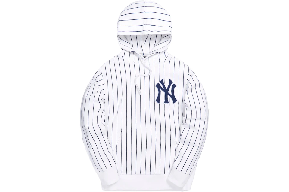 Kith For Major League Baseball New York Yankees Striped Hoodie White