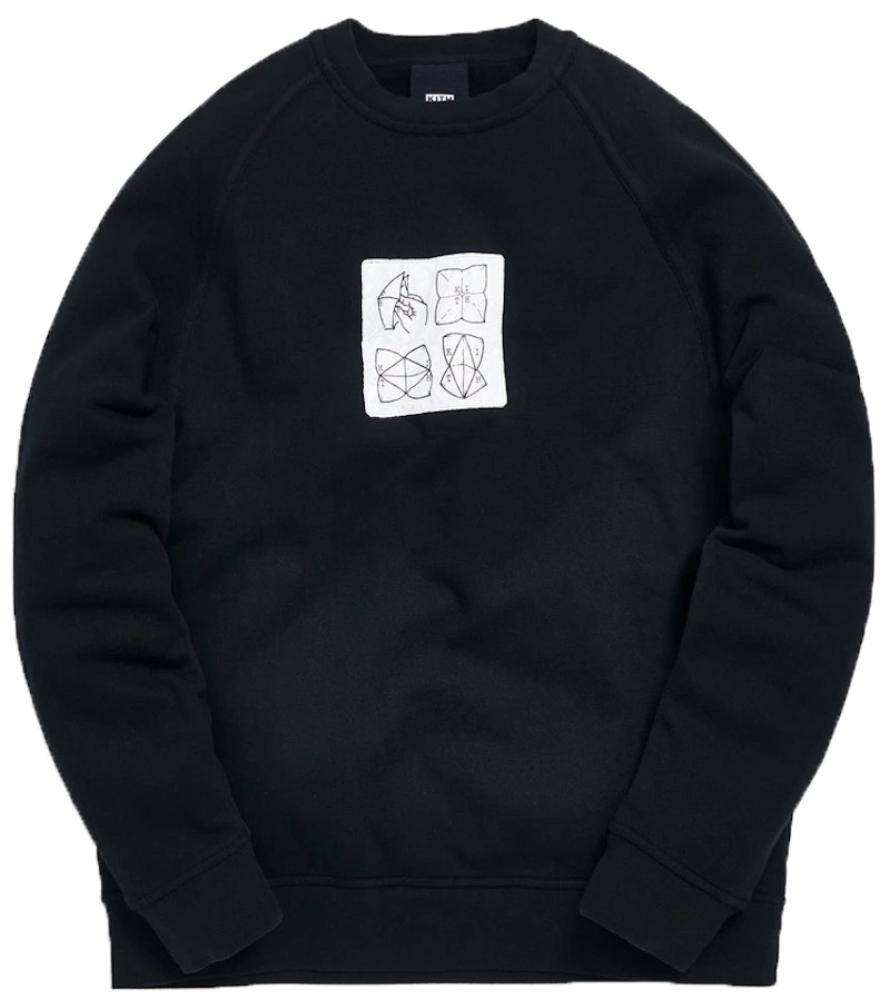Pre-owned Kith Men's  Fortune Teller Crewneck Sweatshirt In Black