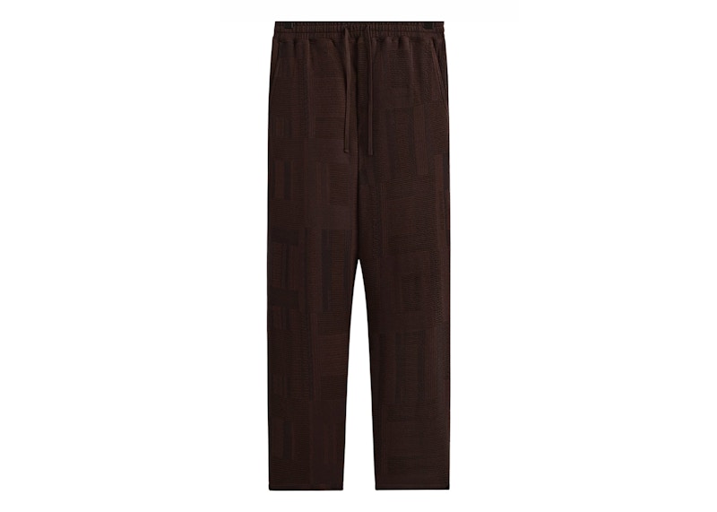 Pre-owned Kith Men's Geometric Knit Elmhurst Pant In Incognito