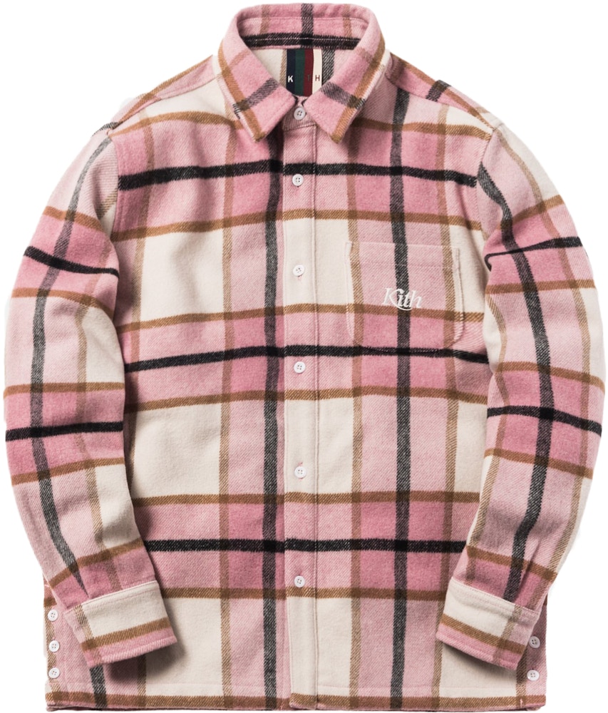 Kith Ginza Weight Flannel Pink Plaid - FW18