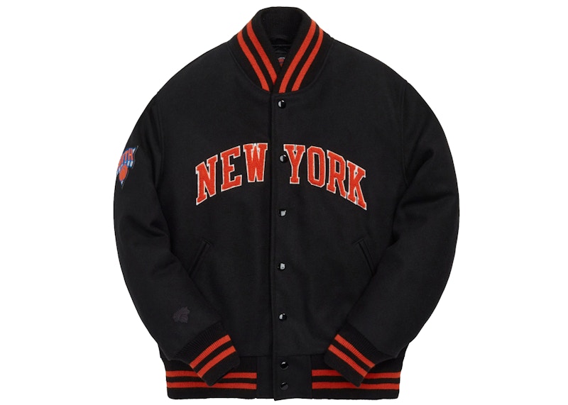 Kith Golden Bear for New York Knicks Varsity Jacket Black Men's - FW21 - US