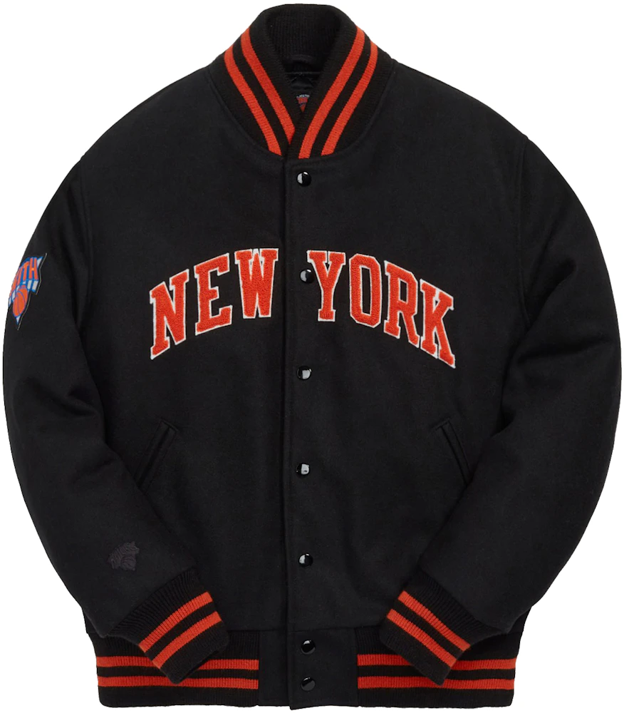 Kith Golden Bear for New York Knicks Varsity Jacket Black Men's - FW21 - US