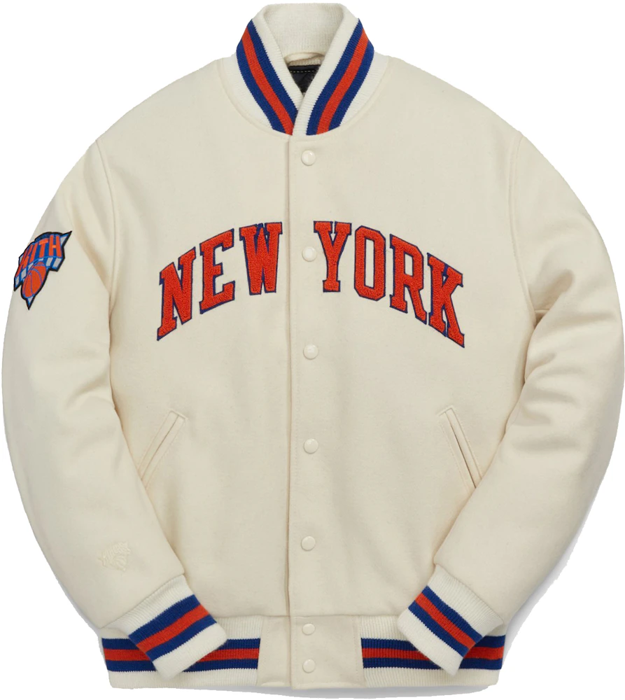 Kith Golden Bear for New York Knicks Varsity Jacket Black Men's