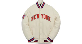Kith Golden Bear for New York Knicks Varsity Jacket Sandrift