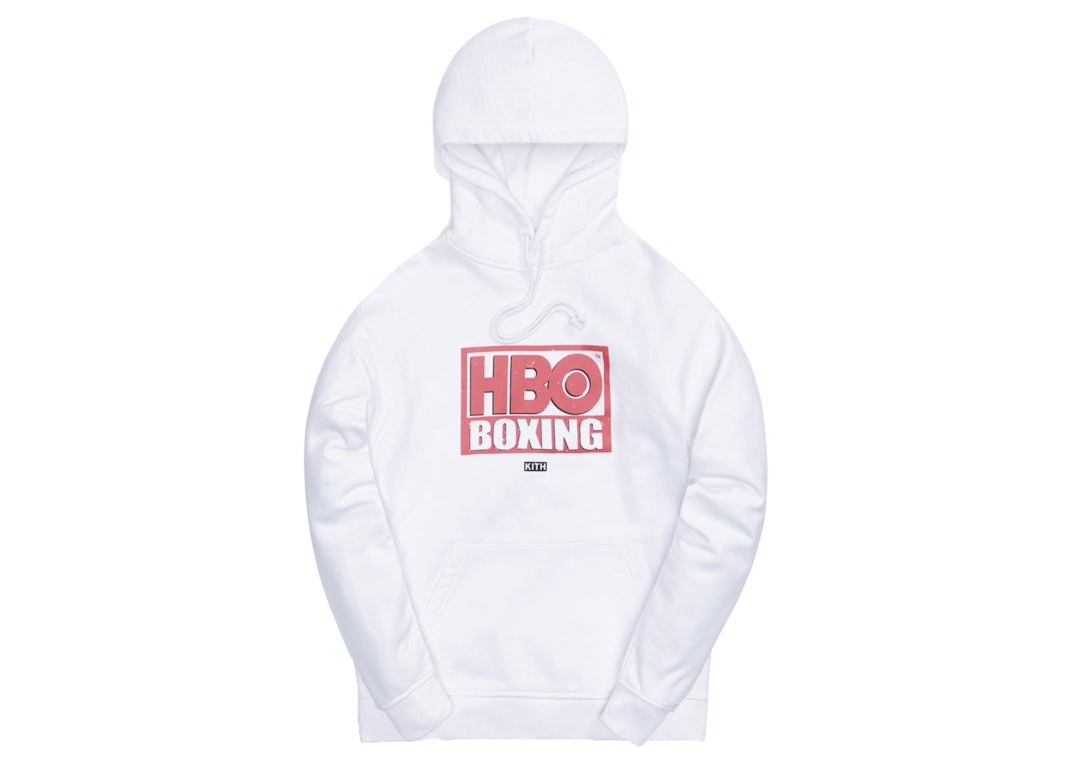 Pre-owned Kith Hbo Boxing Vintage Hoodie White