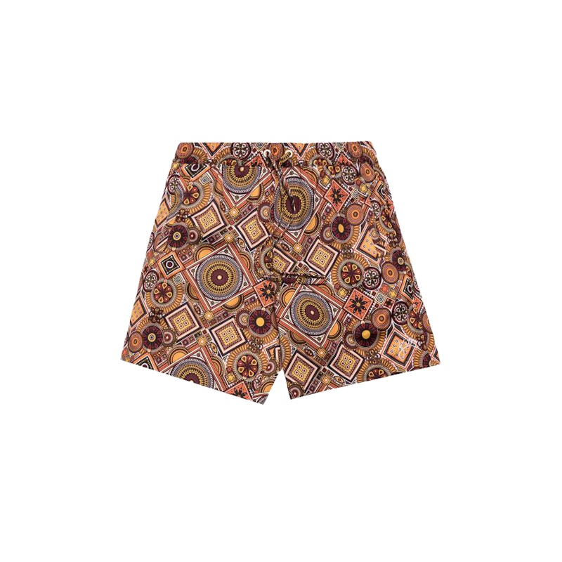 Kith Hardaway Sain Moroccan Geometric Print Shorts Tumeric