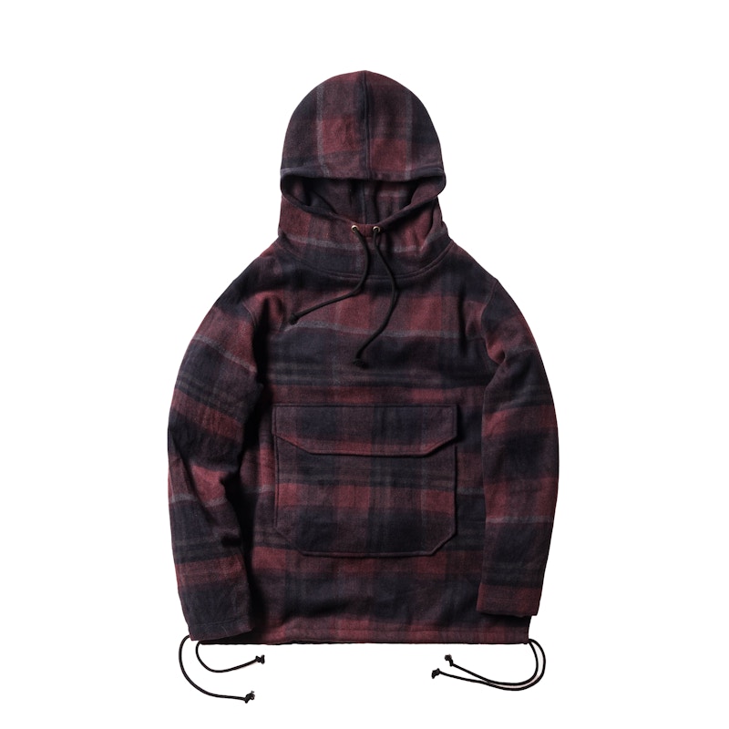 Kith Harrison Plaid Flannel Hoodie Overdyed Red - FW17 남성 - KR