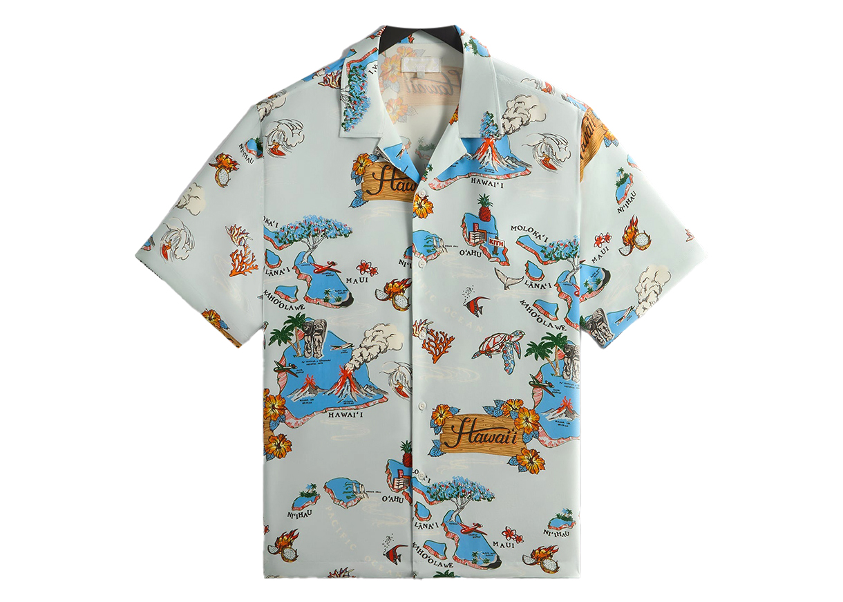 Kith Hawaii Thompson Camp Collar Shirt Oyster