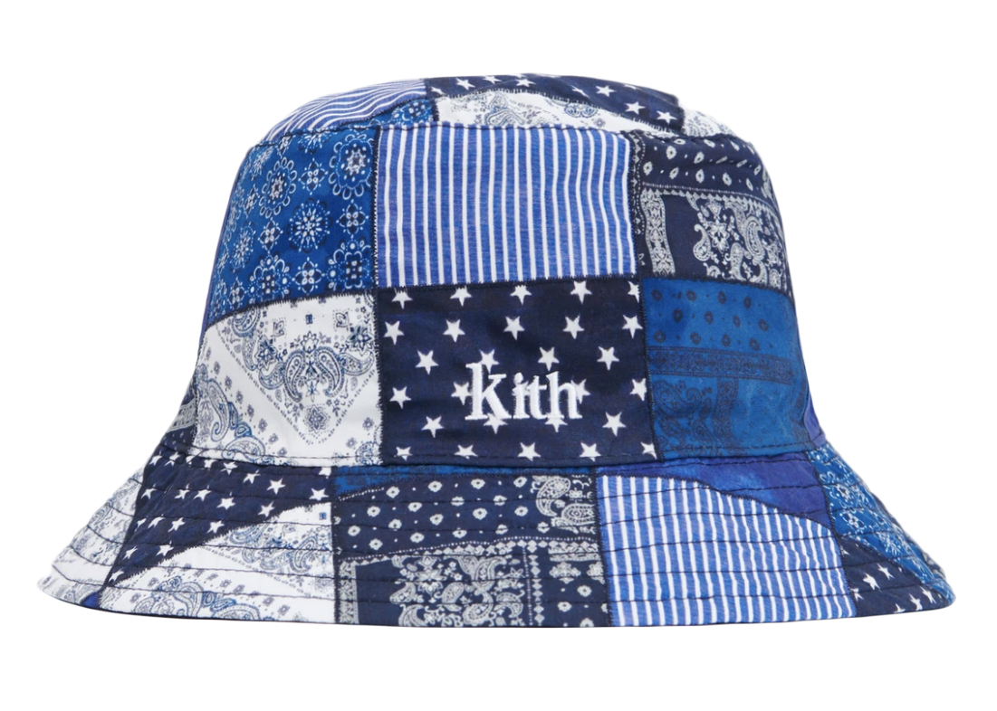 Kith Indigo Patchwork Bucket Hat Navy