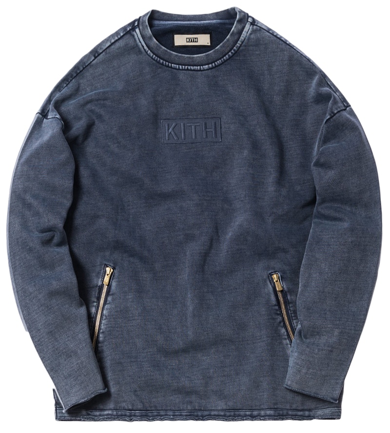 Kith Indigo Redfield Crewneck Dark Indigo - SS18 Men's - US