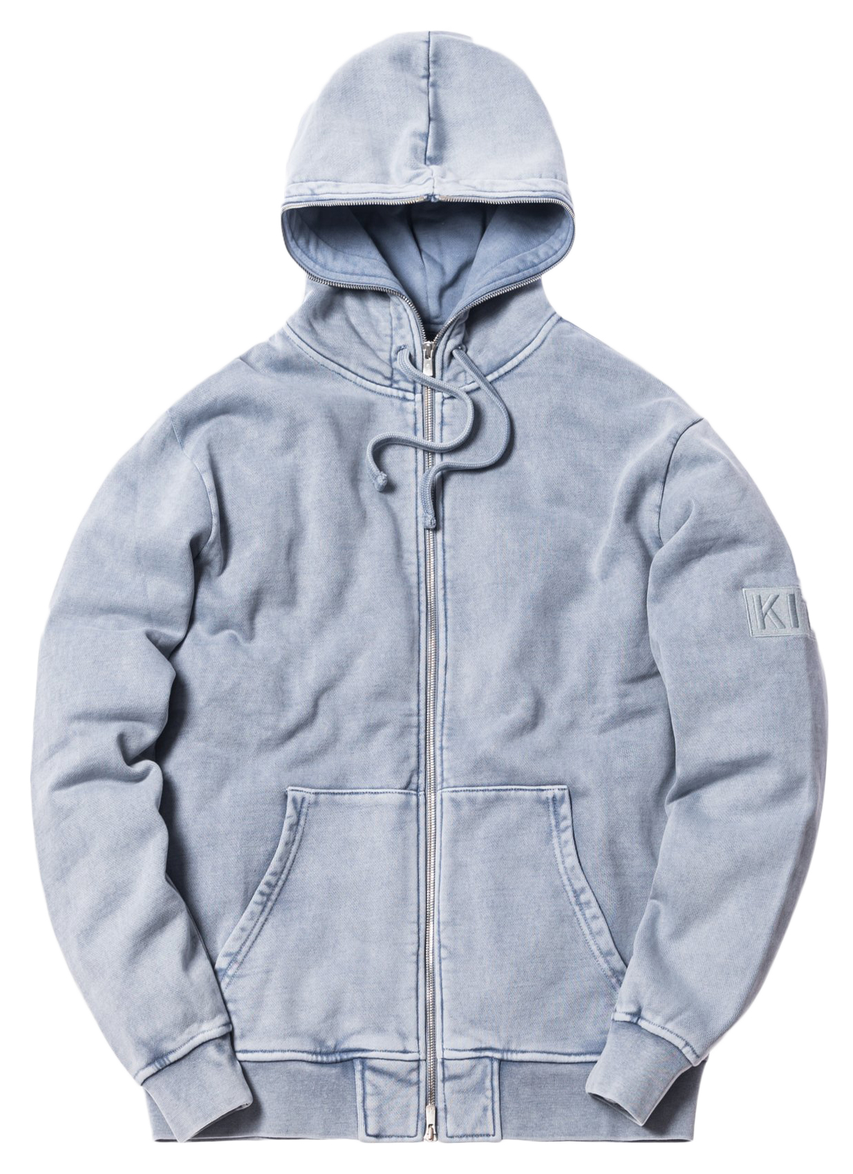 Indigo zip-up hoodie