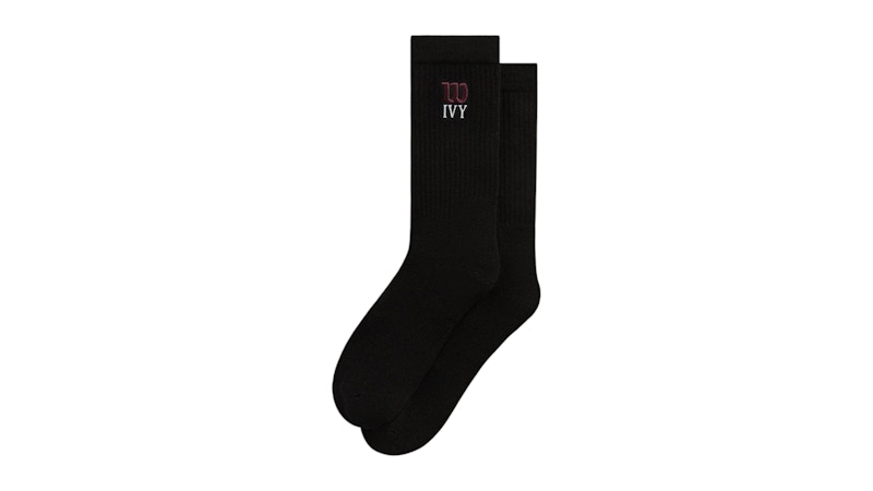 Pre-owned Kith Men's  Ivy Wilson Performance Crew Socks In Black