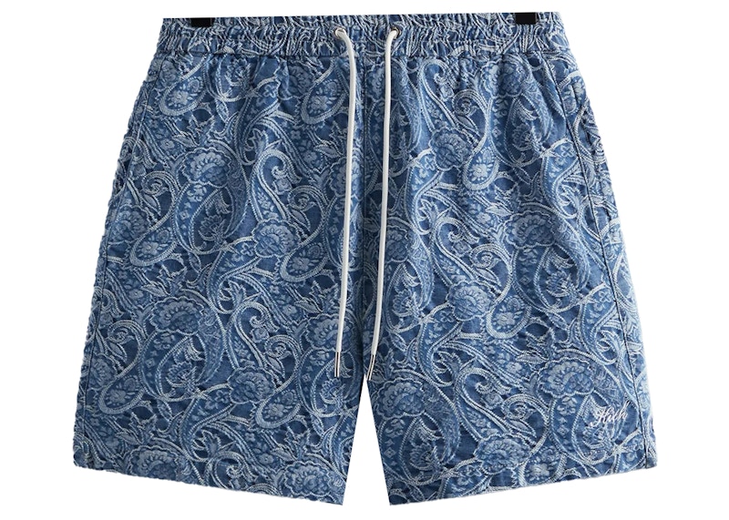 Japanese Indigo Paisley Active Short - パンツ