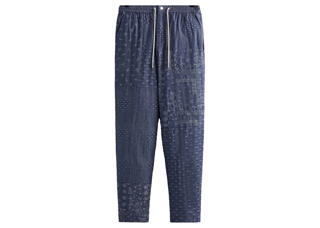 Pre-owned Kith Japanese Patchwork Jacquard Stryker Pant Light Indigo