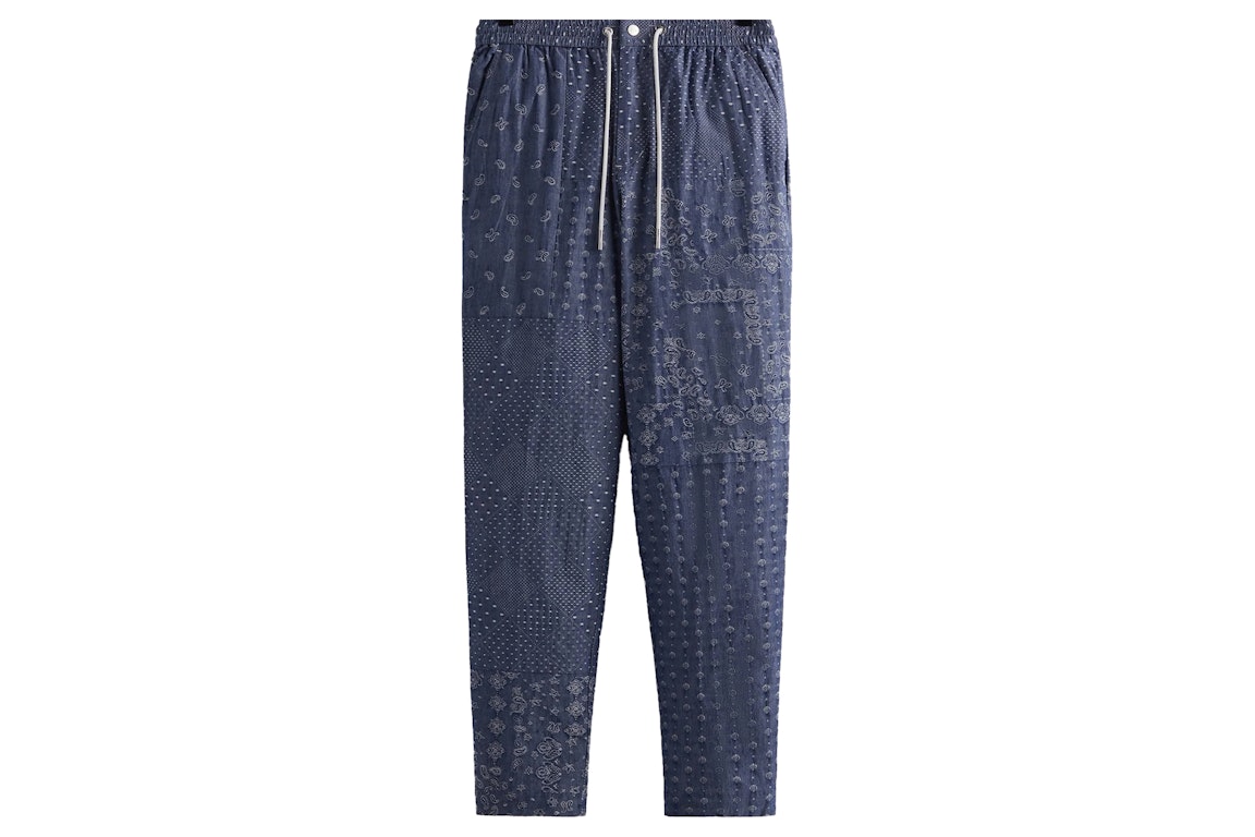 Pre-owned Kith Japanese Patchwork Jacquard Stryker Pant Light Indigo