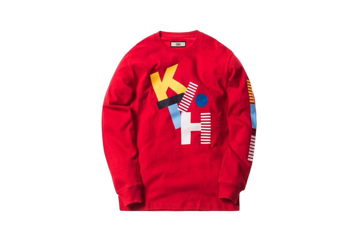 Pre-owned Kith Jumbled Ls Tee Red
