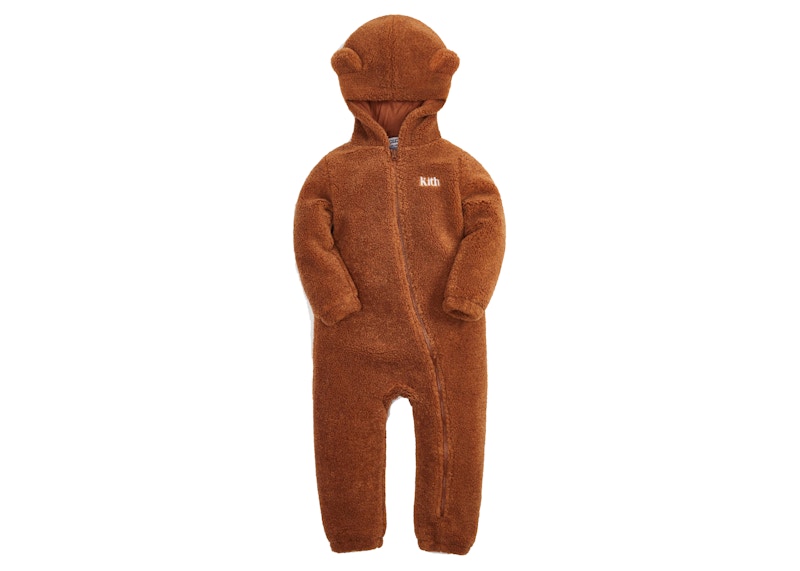 Kith Kids Baby Faux Sherpa Coverall Desert FW21 US