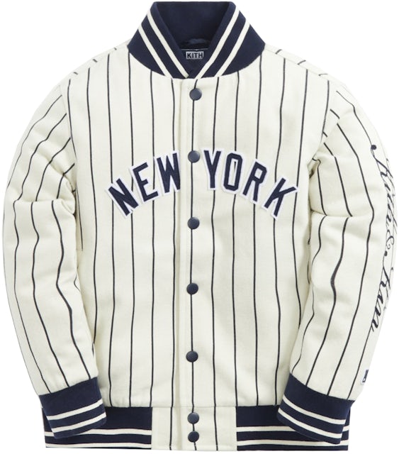 Kith Kids & MLB for New York Yankees Varsity Jacket White Kids' - FW21 - US