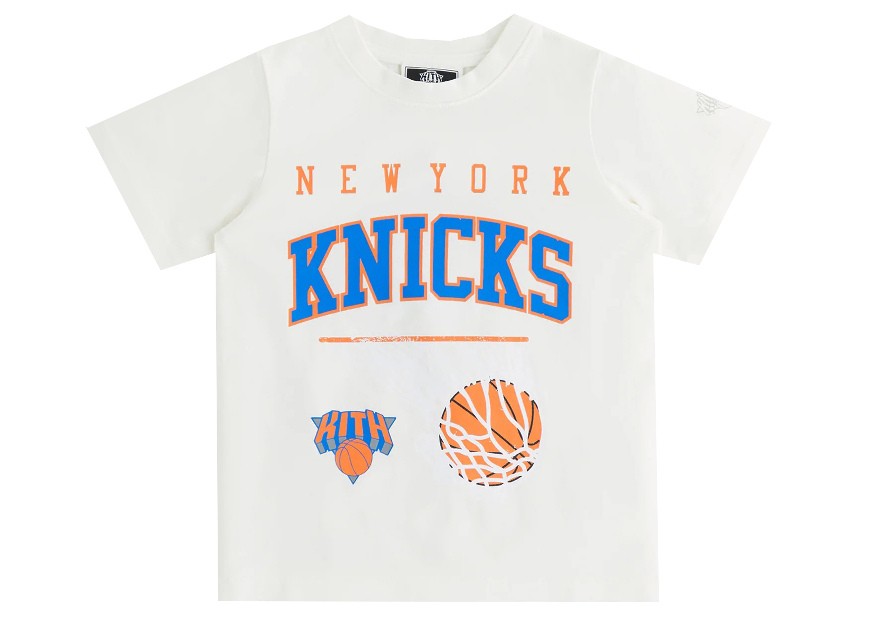 Kith Kids New York Knicks Basketball Vintage Tee Sandrift Kids