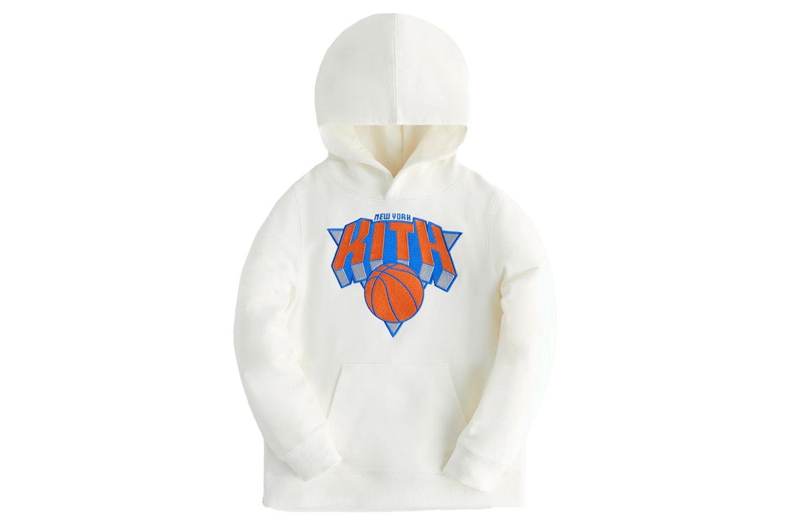 Pre-owned Kith Kids New York Knicks Hoodie Sandrift