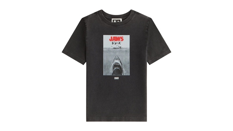 Kith Kids x JAWS Japanese Poster Vintage Tee Black Men's - FW25 - US