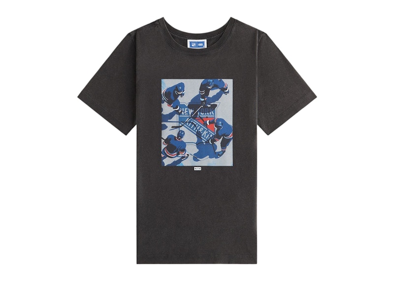 Kith Kids x New York Rangers On Ice Vintage Tee Black - SS25