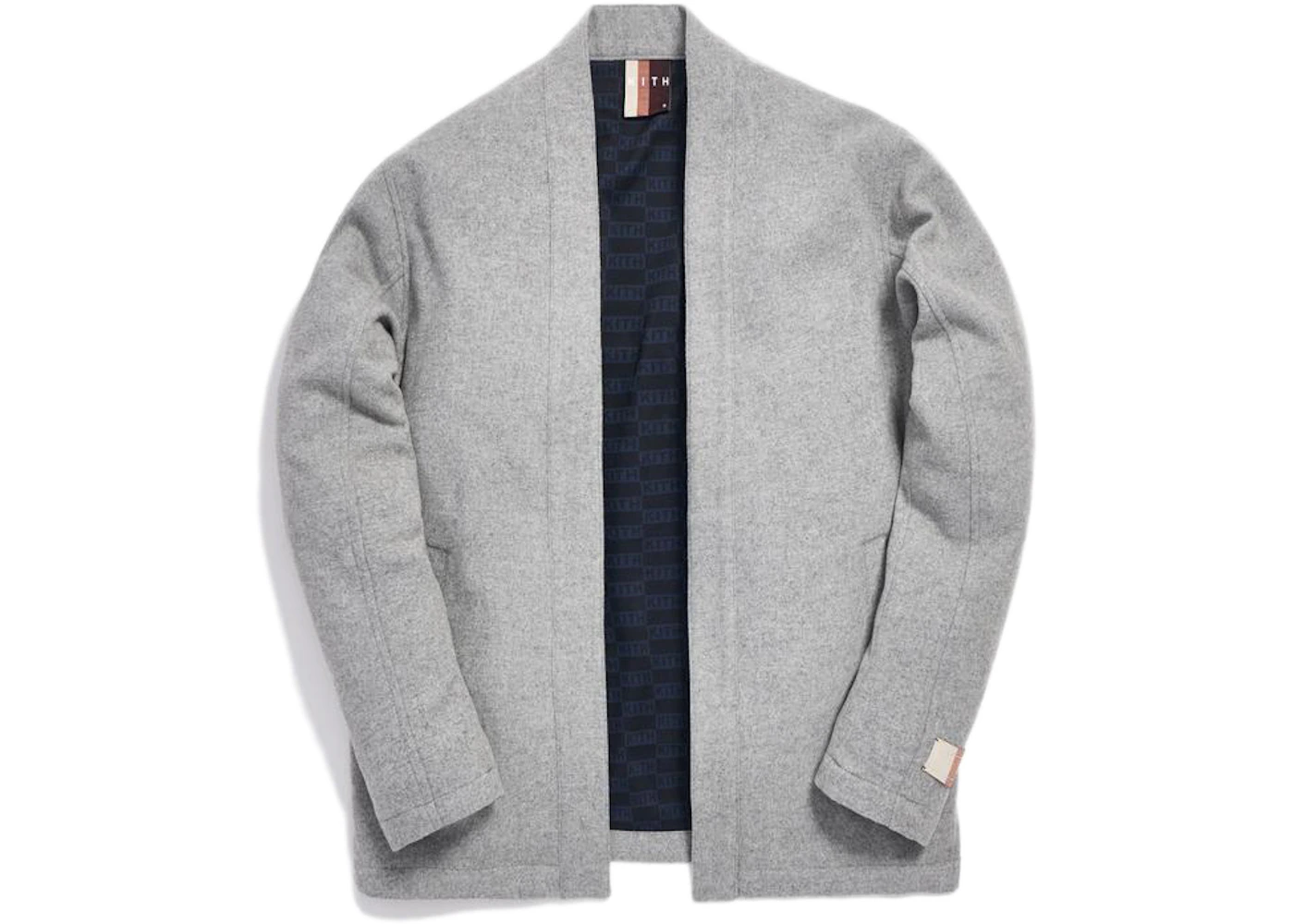 Kith Kimono Blazer Jacket Light Heather Grey Men's - FW19 - US