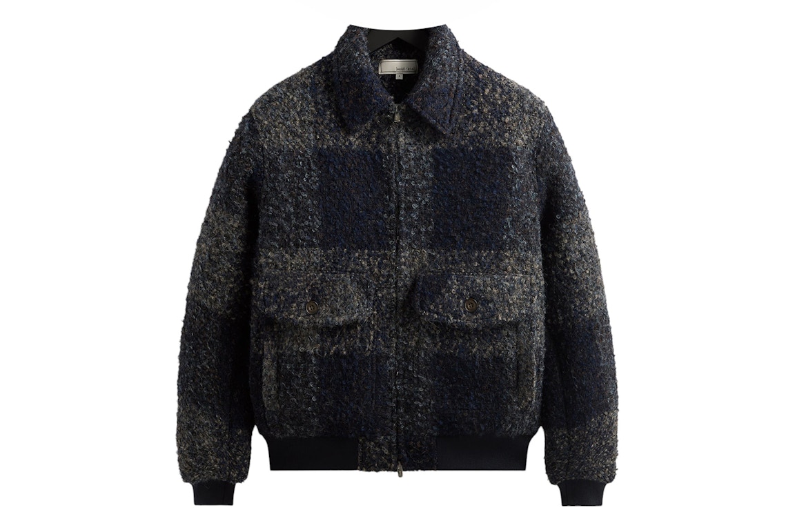 Pre-owned Kith & Kin Boucle Check Hawthorne Flight Jacket Vista