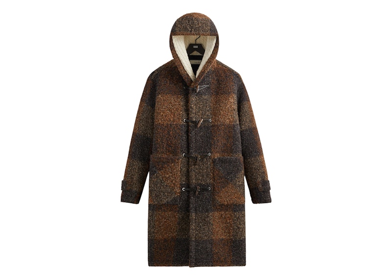 Kith & Kin Boucle Check Nolen Coat Kindling