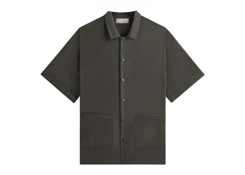 Kith Kin Silk Habotai Short Sleeve Reade Shirt Somber