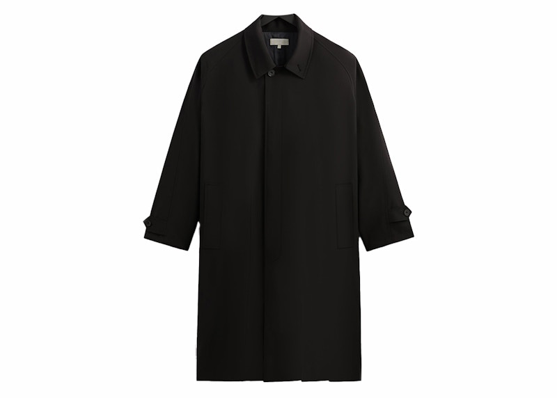 Kith & Kin Tropical Wool Marcus Overcoat Black