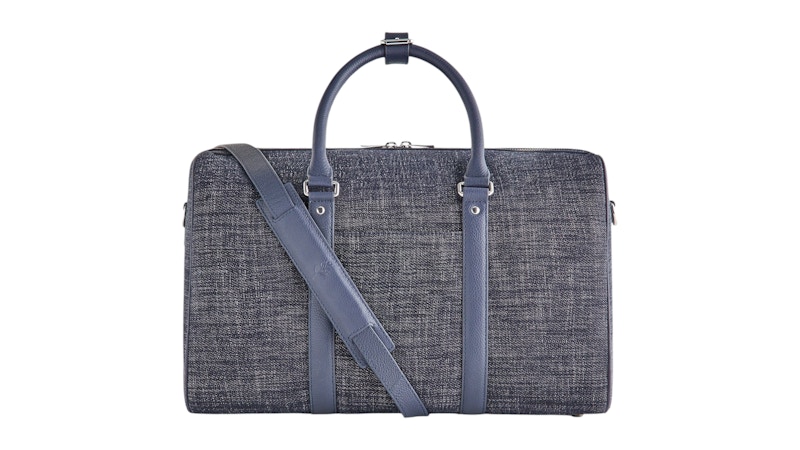 Kith & Kin Wool Denim Traveler K40 Duffle Bag Blue Navy