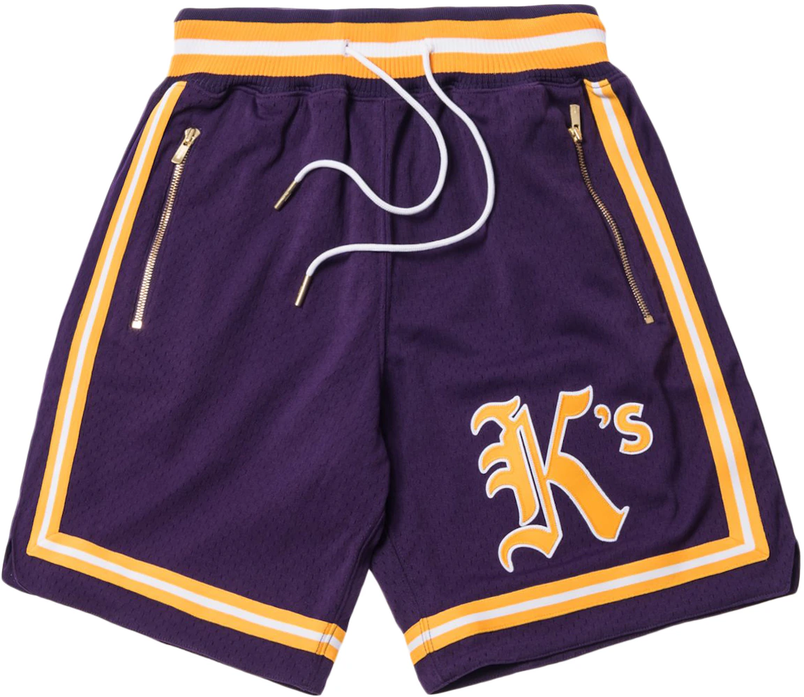 LA Lakers Purple Light Blue New Mens Just Don Shorts - clothing