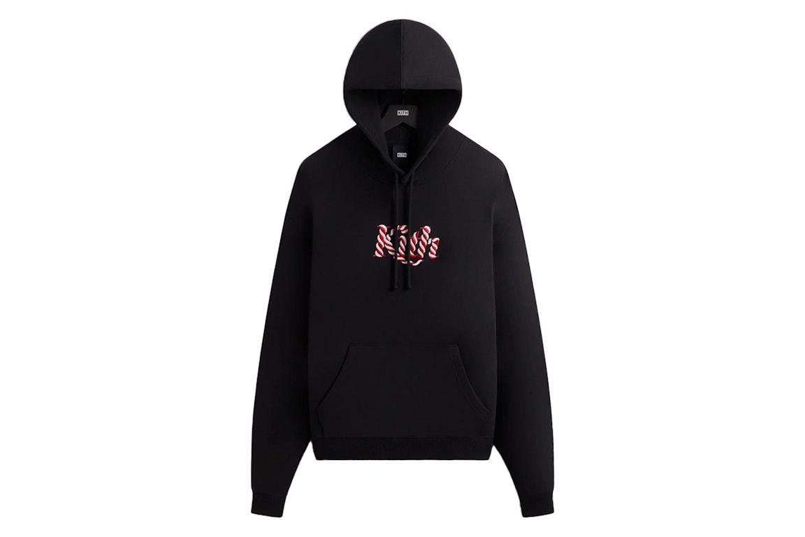 Pre-owned Kith Mas Candy Cane Williams Iii Hoodie Black