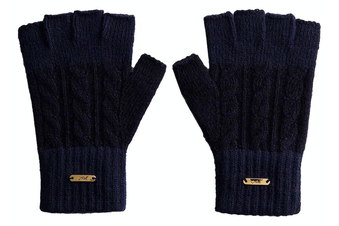 Pre-owned Kith Mas Color-blocked Fingerless Gloves Nocturnal