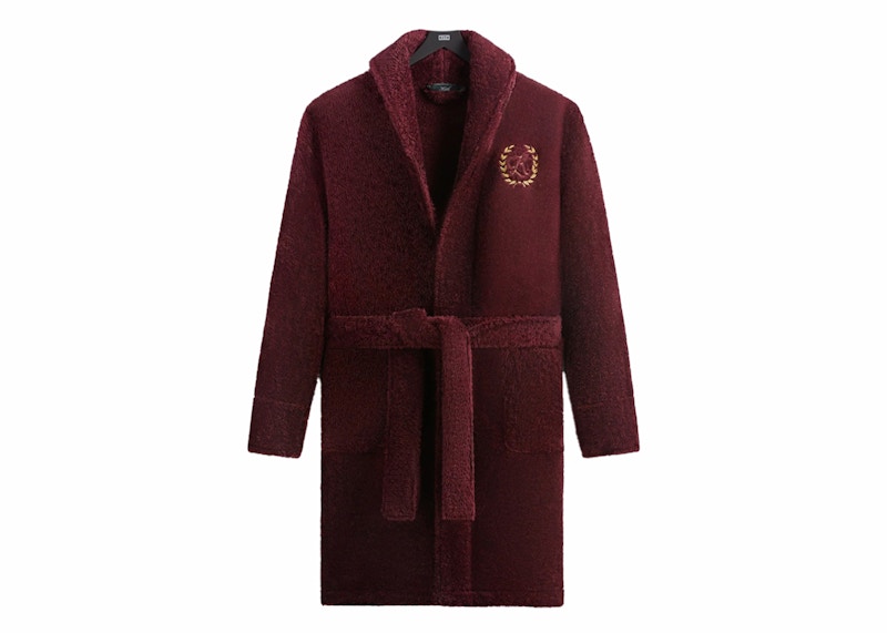 Pre-owned Kith Men's Mas Crest Robe In Magma In Red