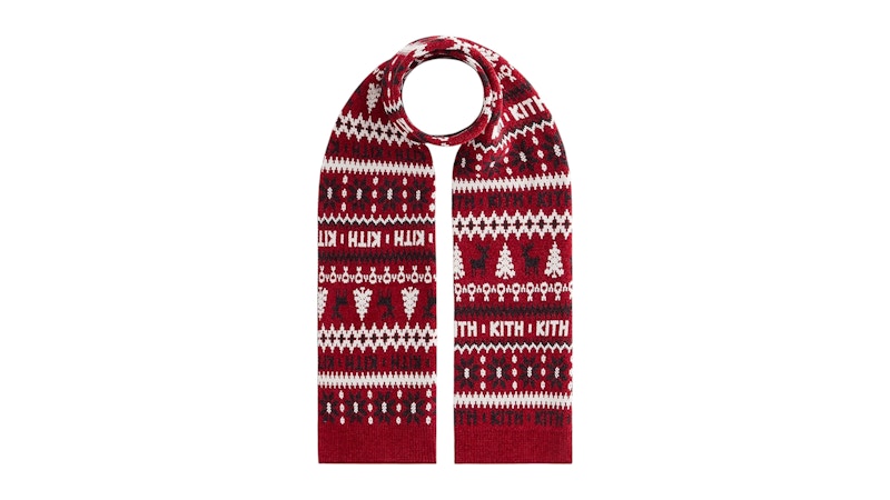 Kith Kithmas Fair Isle Knit Scarf Allure Men's - FW25 - US