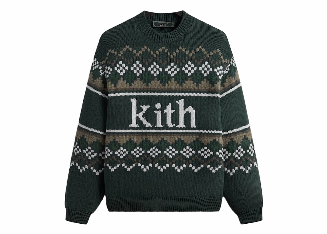 Pre-owned Kith Mas Fairisle Sweater Frond
