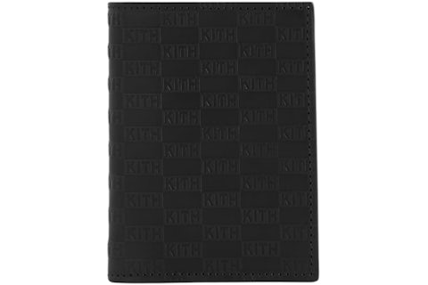 Kith Kithmas Monogram Bi-Fold Wallet Black - FW24 - US Kith Kithmas Monogram Bi-Fold Wallet Black - FW24 - US