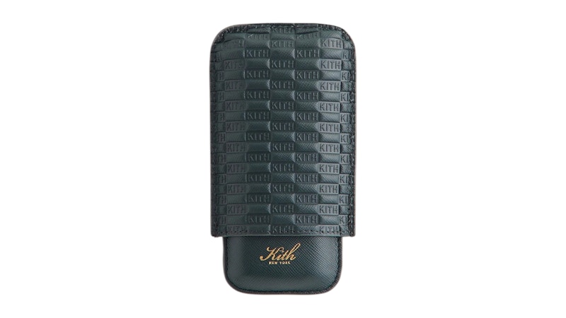 KITH ブラックレザー ケース　モノグラム　kith monogram Kith Kithmas Monogram Saffiano Leather Cigar Case (FW25) Stadium