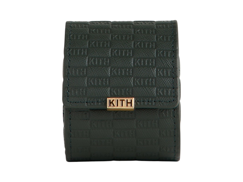 Pre-owned Kith Mas Monogram Saffiano Leather Single Watch Roll In Stadium In Gray