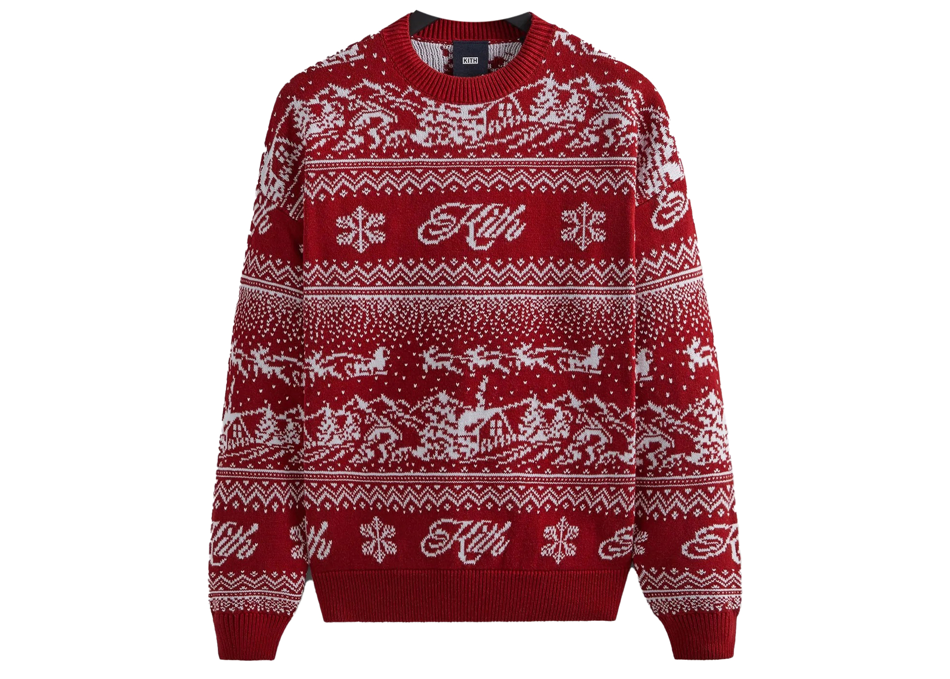 Kith Kithmas Sweater Red Men's - FW22 - US