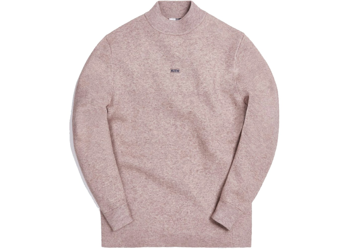 Kith L S Mock Neck Heather Oatmeal Fw Kith L S Mock Neck Heather Oatmeal Fw
