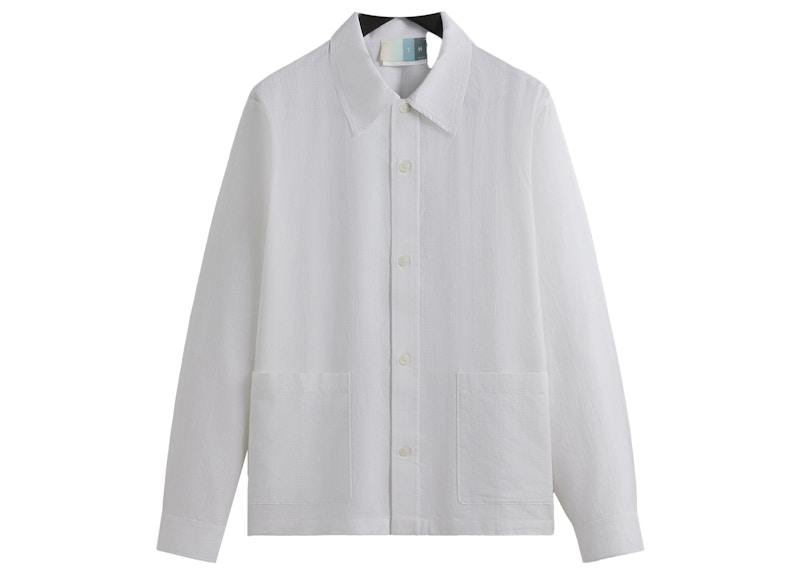 Kith L/S Poplin Boxy Collared Overshirt White - SS23 Men's - US