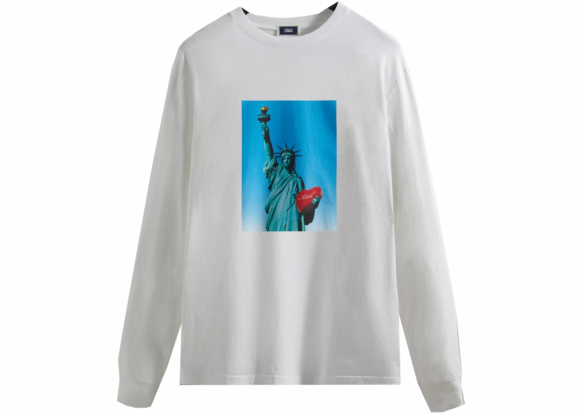 Kith Lady Liberty In Love L/S Tee White Men's - SS22 - US