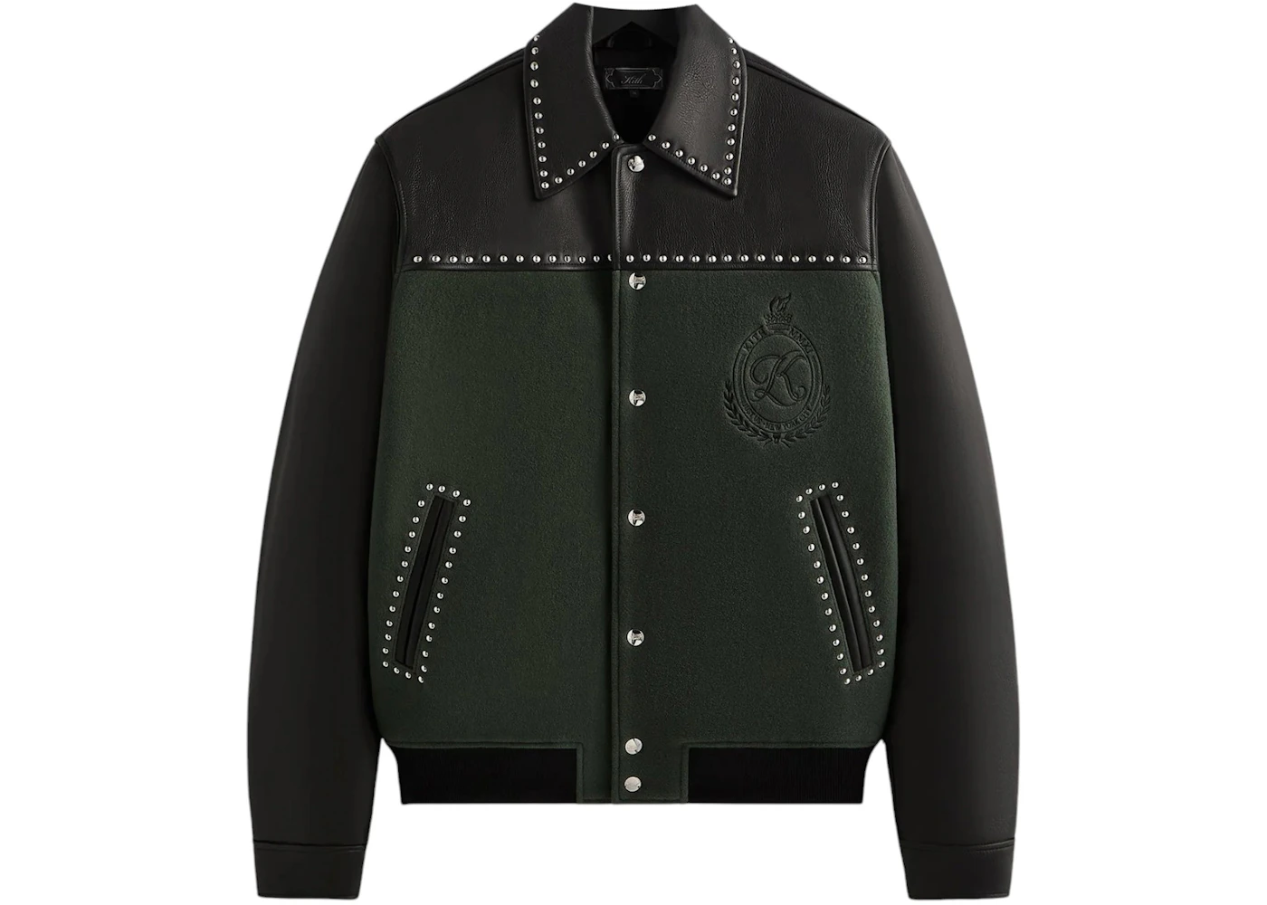 Kith Leather Combo Varsity Jacket Machine Men's - FW25 - US
