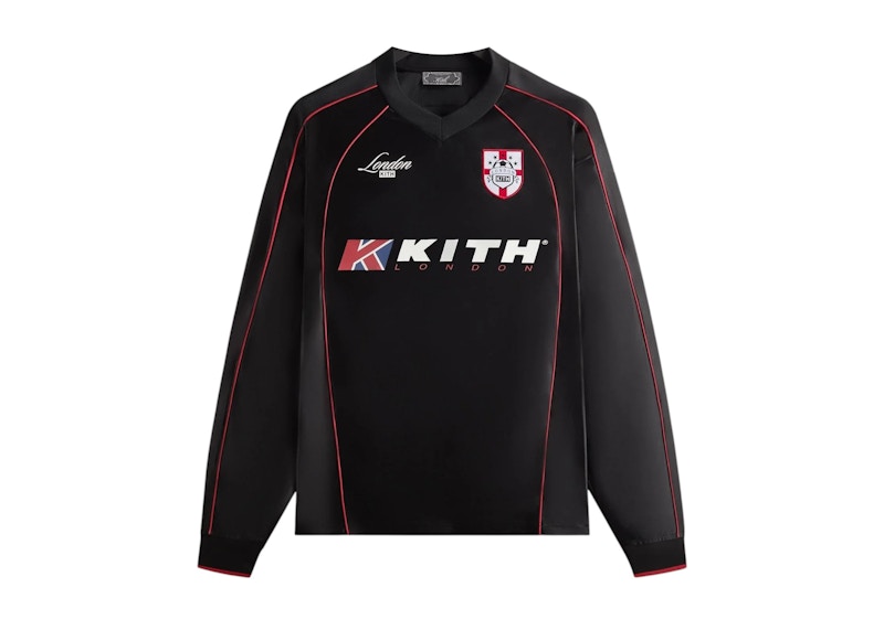 Kith London Long Sleeve Agu Soccer Jersey Black Men's - FW25 - US