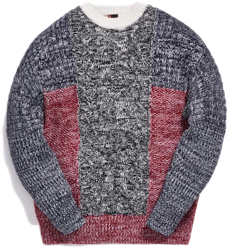 Kith Luca Cable Knit Sweater Navy/Multi Men's - FW19 - US